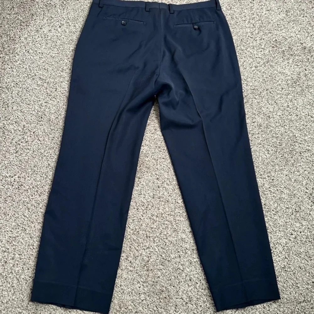 Banana Republic tailored fit classic navy blue Italian wool Dress Pants Sz 34/32